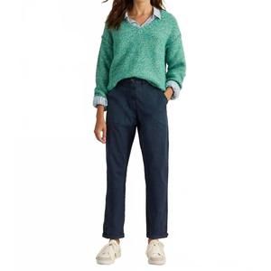 NEW WHITE STUFF twister chino trouser in dark navy